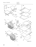 SHELVES Diagram and Parts List for FSC23F7HW4  Frigidaire Refrigerator
