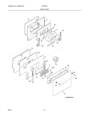 OVEN DOOR Diagram and Parts List for FEF450BWD  Frigidaire Range