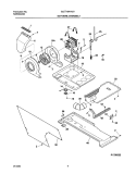 DRY MTR, BELT Diagram and Parts List for GLET1041AS1  Frigidaire Washer Dryer Combo