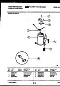 COMPRESSOR PARTS Diagram and Parts List for WAL125P1A1  Frigidaire Air Conditioner