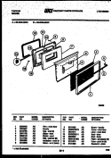 DOOR PARTS Diagram and Parts List for 30-2239-00-01  Tappan Range
