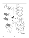 SHELVES Diagram and Parts List for FGHS2365KF5  Frigidaire Refrigerator