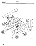 BACKGUARD Diagram and Parts List for MEF325CGS4  Frigidaire Range