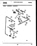 BURNER, MANIFOLD AND GAS CONTROL Diagram and Parts List for GCG34BNL6  Frigidaire Range