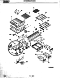 SHELVES Diagram and Parts List for MRT24NRBY0  Frigidaire Refrigerator