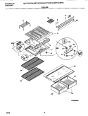 SHELVES / CONTROLS Diagram and Parts List for MRT15CSEW5  Uni Refrigerator