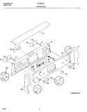 BACKGUARD Diagram and Parts List for FEFB55CHSA  Frigidaire Range