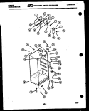CABINET PARTS Diagram and Parts List for RD19F7WU3B  Gibson Refrigerator