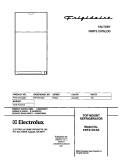 COVER Diagram and Parts List for FRT21H7ASB1  Frigidaire Refrigerator