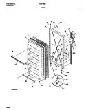 DOOR Diagram and Parts List for F82F169CW0  Frigidaire Freezer