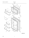 DOOR Diagram and Parts List for FRT15A2DZ2  Frigidaire Refrigerator