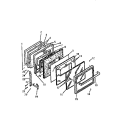DOOR Diagram and Parts List for RS35BAW1  Frigidaire Range