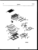 SHELVES AND SUPPORTS Diagram and Parts List for FPES21TIRW0  Frigidaire Refrigerator