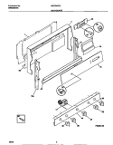 BACKGUARD Diagram and Parts List for MGF345CESB  Frigidaire Range