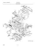 OVEN / CABINET Diagram and Parts List for CFMV156DCB  Frigidaire Microwave