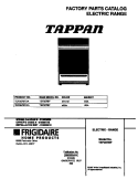 COVER Diagram and Parts List for TEF357BFWA  Tappan Range