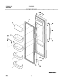 REFRIGERATOR DOOR Diagram and Parts List for PLHS280ZAB4  Frigidaire Refrigerator