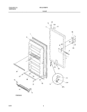 DOOR Diagram and Parts List for GFU21M6HW2  Gibson Freezer