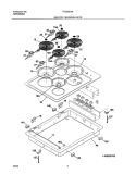 MAIN TOP Diagram and Parts List for FEC30C4AQB  Frigidaire Cooktop