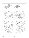 SHELVES Diagram and Parts List for FRT21G3CQ2  Frigidaire Refrigerator