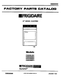 COVER Diagram and Parts List for FDE336RBS1  Frigidaire Dryer