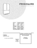 COVER Diagram and Parts List for FPHN2899LF1  Frigidaire Refrigerator