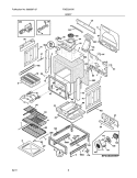 BODY Diagram and Parts List for FGGS3075KWE  Frigidaire Range