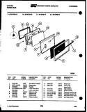 DOOR PARTS Diagram and Parts List for 30-2758-00-03  Tappan Range