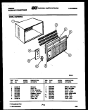 CABINET PARTS Diagram and Parts List for AK27E6RWA  Gibson Air Conditioner
