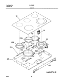 MAINTOP Diagram and Parts List for GLED388DQA  Frigidaire Range