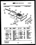 BROILER DRAWER PARTS Diagram and Parts List for 72-2547-66-04  Tappan Range