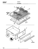 TOP / DRAWER Diagram and Parts List for FEF367CASF  Frigidaire Range