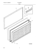 DOOR Diagram and Parts List for KCH09M2MW0  Kelvinator Freezer