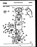 TUB DETAIL Diagram and Parts List for WA6520AW2  Frigidaire Washer