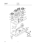 COOKTOP Diagram and Parts List for FGC36S6ASA  Frigidaire Cooktop