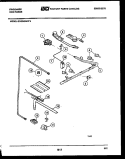 BURNER, MANIFOLD AND GAS CONTROL Diagram and Parts List for GCG34BNL4  Frigidaire Range