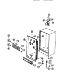 CABINET Diagram and Parts List for UFS19NL3  Frigidaire Freezer