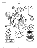 BODY Diagram and Parts List for MGF354BFDA  Frigidaire Range