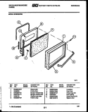DOOR PARTS Diagram and Parts List for KF400GDD6  Frigidaire Range