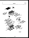 SHELVES AND SUPPORTS Diagram and Parts List for FPES21TRW1  Frigidaire Refrigerator