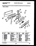 BACKGUARD Diagram and Parts List for GF750NW6  Frigidaire Range