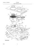 MAINTOP Diagram and Parts List for FGEC3665KB1  Frigidaire Cooktop