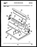 CONSOLE AND CONTROL PARTS Diagram and Parts List for DEFW3  Frigidaire Dryer