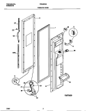 FREEZER DOOR Diagram and Parts List for FRS28XHAD3  Frigidaire Refrigerator