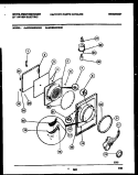DOOR PARTS Diagram and Parts List for WDE646RBSD0  Frigidaire Dryer