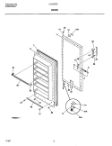 DOOR Diagram and Parts List for UL2100ECW0  Electrolux Freezer
