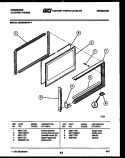 UPPER OVEN DOOR PARTS Diagram and Parts List for REG638BNL1  Frigidaire Range