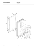 DOOR Diagram and Parts List for E32AF75JPS1  Electrolux Freezer