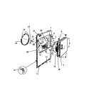 FRONT PANEL, DOOR Diagram and Parts List for DE661JDH1  Frigidaire Dryer