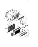 CABINET, FRONT (`B` CABINET MODELS) Diagram and Parts List for A4LCC2  Frigidaire Air Conditioner